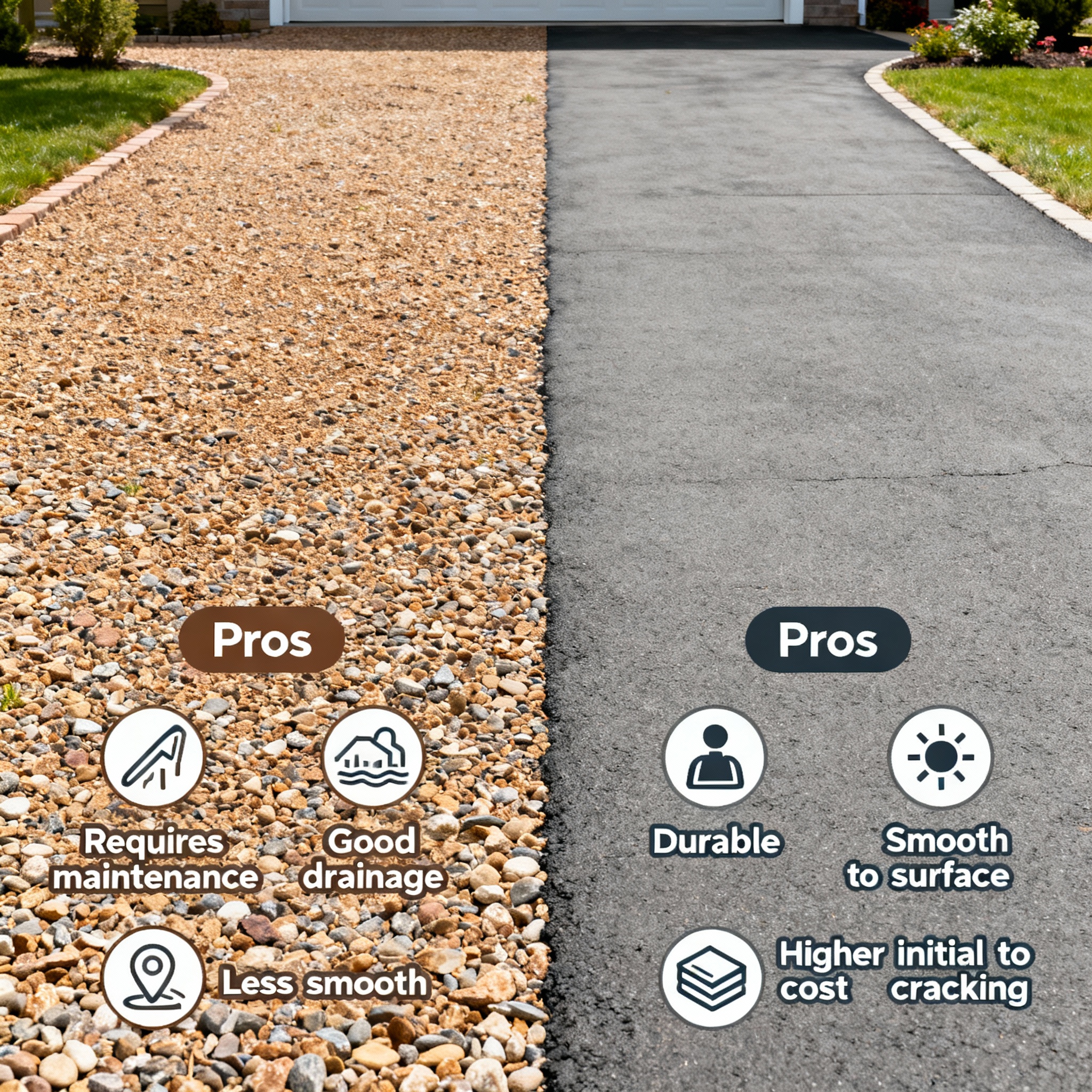 Gravel vs. Paved Driveways